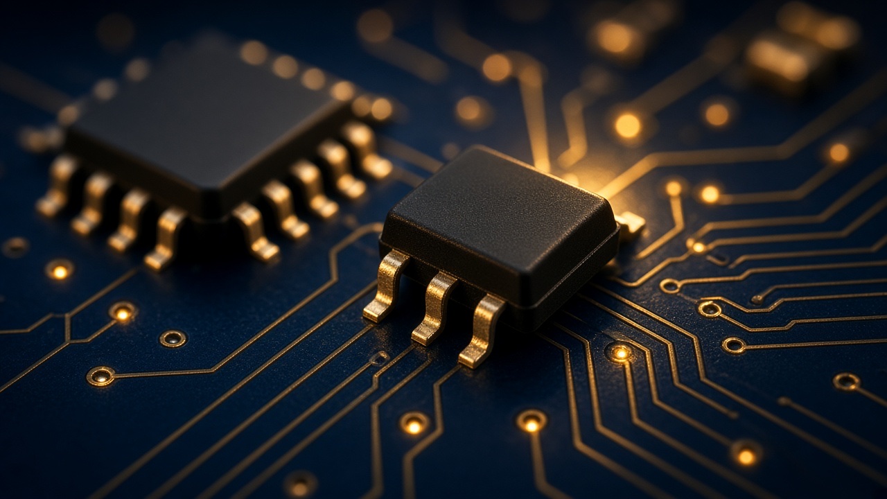 电路板上的小外形 IC 封装